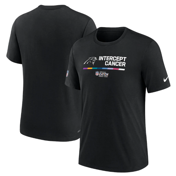 Men's Carolina Panthers 2022 Black Crucial Catch Performance T-Shirt Men's Carolina Panthers 2022 Black Crucial Catch Performance T-Shirt